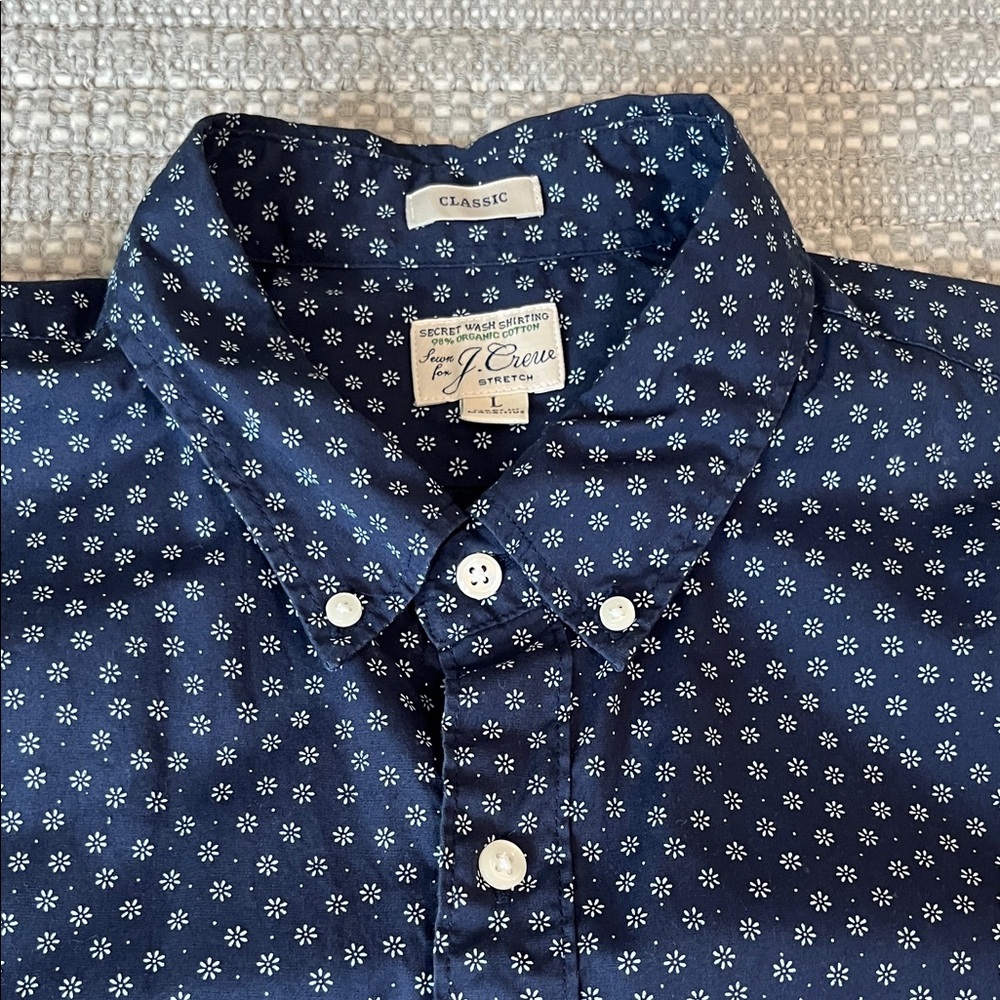 JCrew Stretch Cotton Short Sleeve Shirt